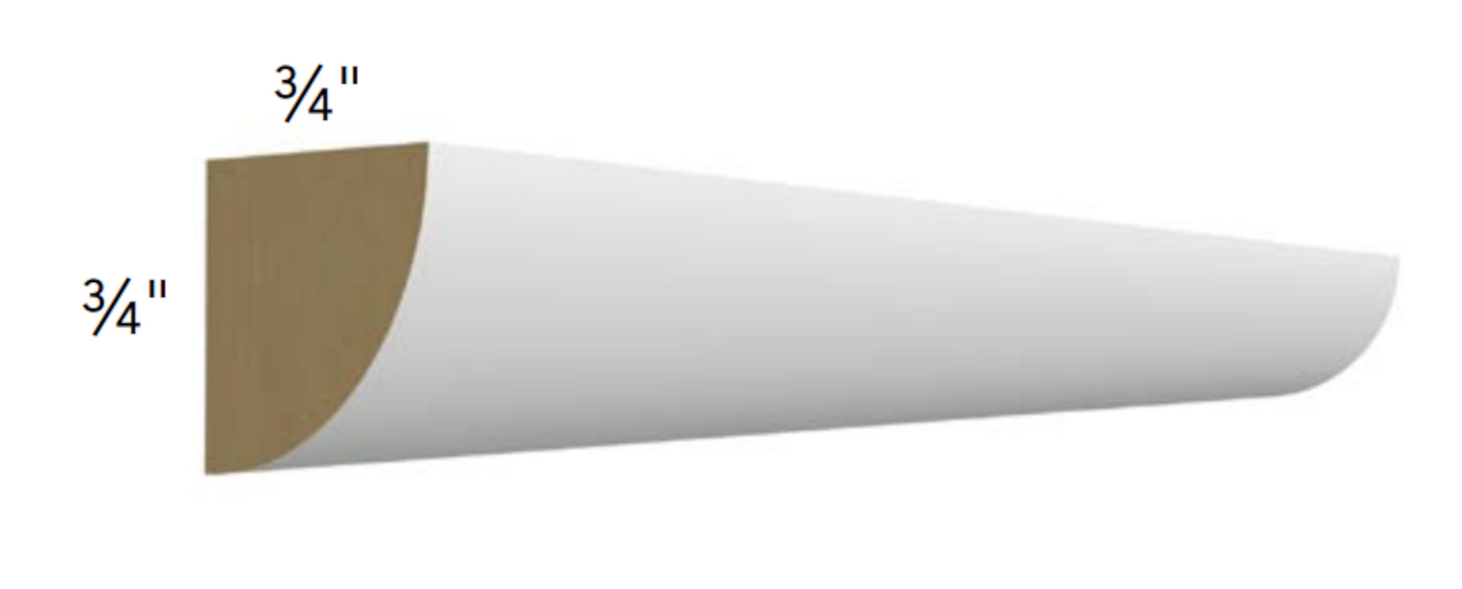 Fabuwood Galaxy Pitch Black Quarter Round Molding