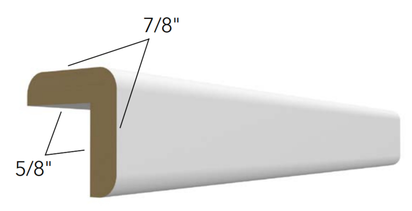 Fabuwood Galaxy Pitch Black Outside Corner Molding