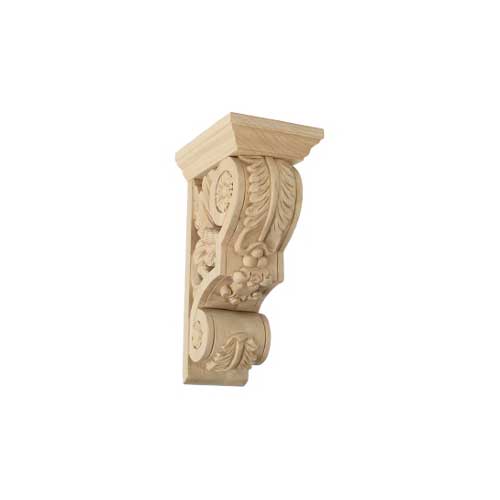 Ekena Millwork Floral Wooden Corbel